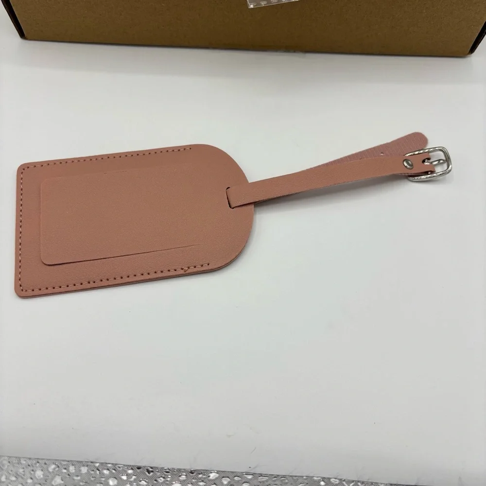 Set of Pink Luggage Tags